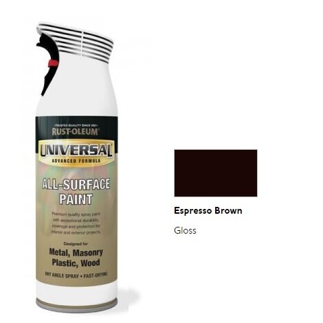 Rust-Oleum Universal All Surface Spray Paint - Gloss - Expresso Brown - 400ml