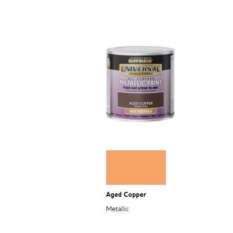 Rust-Oleum Universal All Surface Brush on Metallic Paint - Aged Copper - 250ml