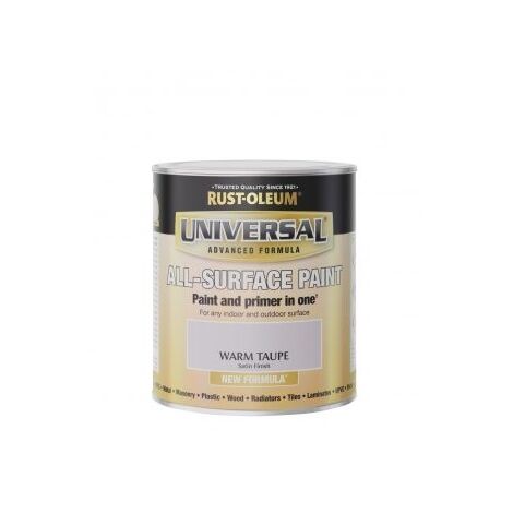 Rust-Oleum Universal All Surface Brush on Paint - Satin - Warm Taupe - 750ml