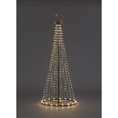 Snowtime 2.5m Maypole Outdoor Tree with 884 Flashing Wire Lights - Warm White