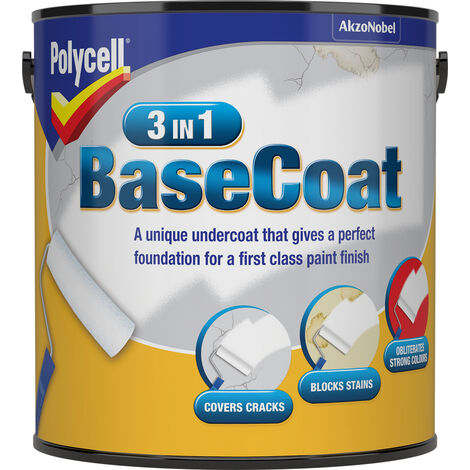 Polycell 3 in 1 Basecoat Undercoat - 2.5 Litres