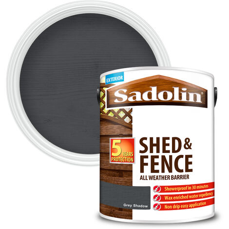 Sadolin Shed and Fence Protector All Weather Barrier - Grey Shadow - 5L