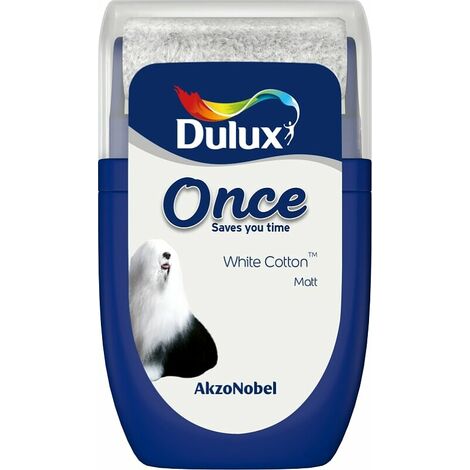 Dulux Retail Once Matt Tester Paint Pot - 30ml - White Cotton