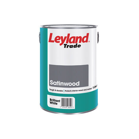 Leyland Trade Satinwood Paint - Brilliant White - 2.5L