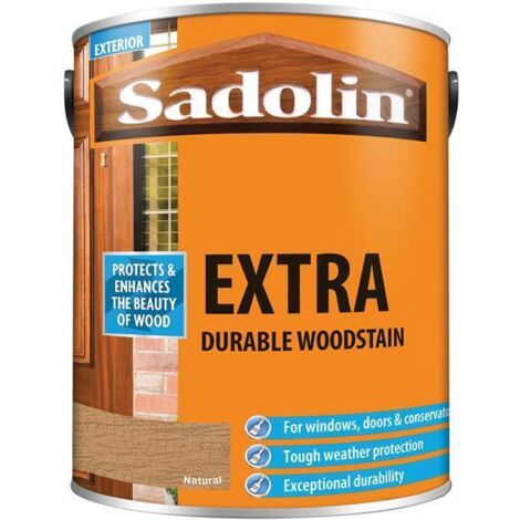 Sadolin Extra Durable Woodstain Natural 5 litre SAD5028580
