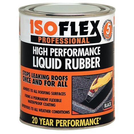 Ronseal 34892 Isoflex Liquid Rubber Black 4.25 litre RSLILR4L