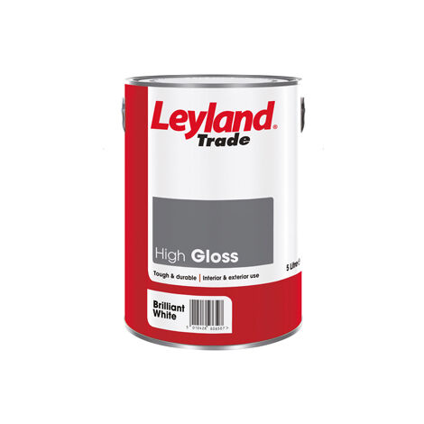 Leyland Trade High Gloss Paint - Brilliant White - 750ml
