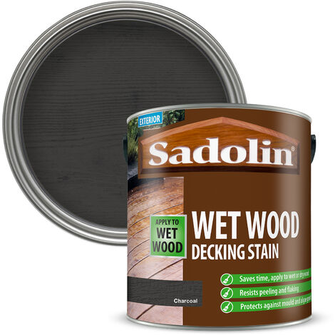 Sadolin Wet Wood Decking Stain - Charcoal - 2.5L