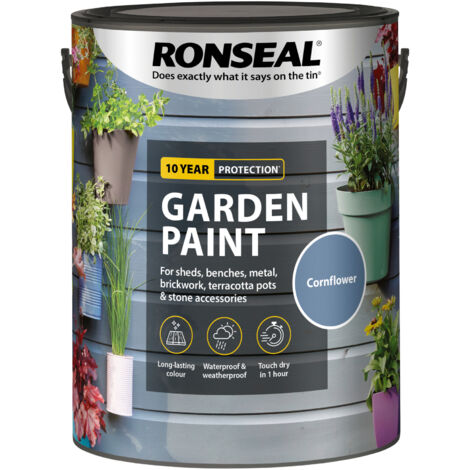 Ronseal Garden Paint - Cornflower - 5 Litre