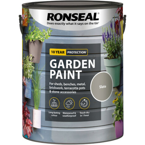 Ronseal Garden Paint - Slate - 5 Litre