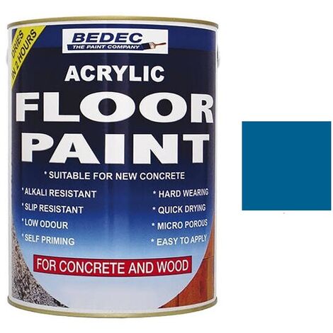 Bedec Acrylic Floor Paint - Blue - 2.5 Litre