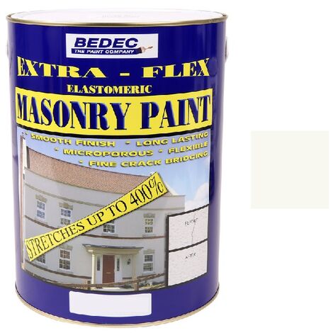 Bedec Extra Flex Masonry Paint - Old White - 5 Litre