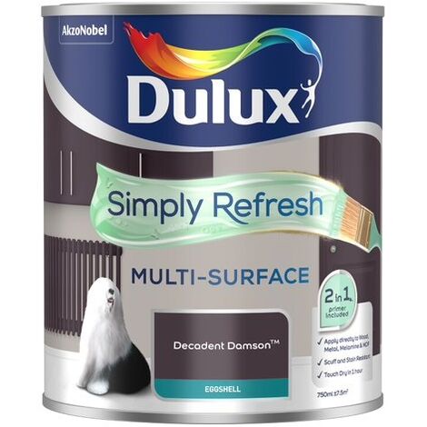 Dulux Simply Refresh Multi-Surface Eggshell Paint - Decadent Damson - 750ml