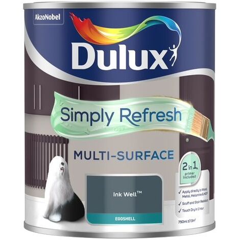 Dulux Simply Refresh Multi-Surface Eggshell Paint - Ink Well - 750ml
