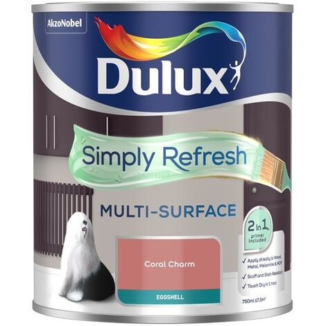 Dulux Simply Refresh Multi-Surface Eggshell Paint - Coral Charm - 750ml
