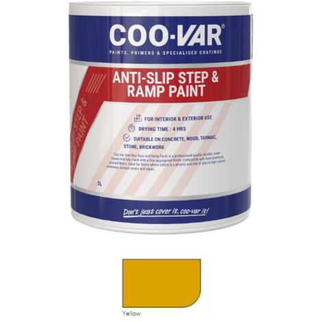 CooVar Anti Slip Step and Ramp Paint - Yellow - 1 Litre