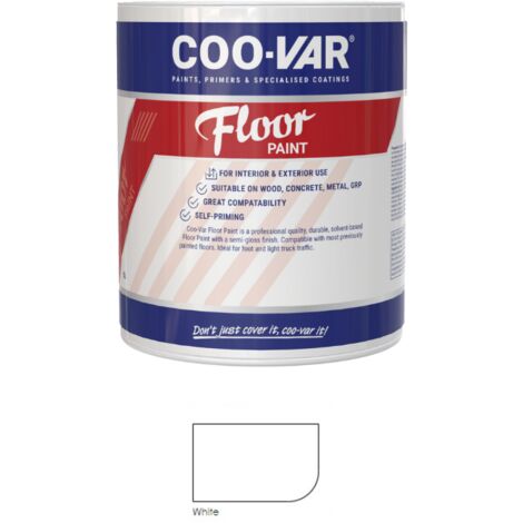CooVar Floor Paint - White - 5 Litre