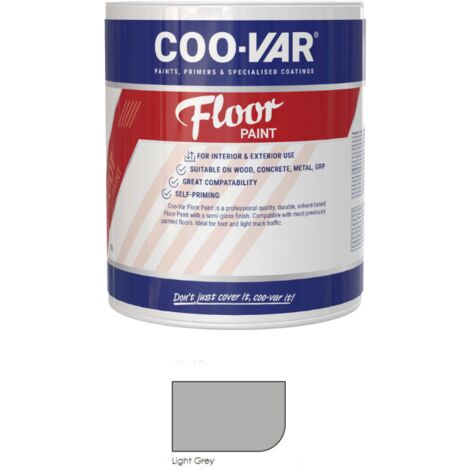 CooVar Floor Paint - Light Grey - 2.5 Litre