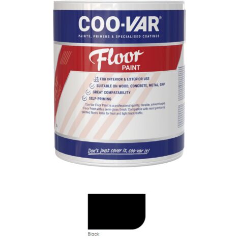 CooVar Floor Paint - Black - 2.5 Litre
