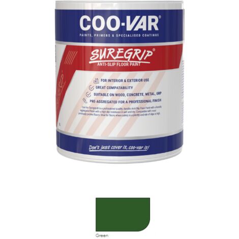 CooVar Suregrip Anti Slip Floor Paint - Green - 2.5 Litre