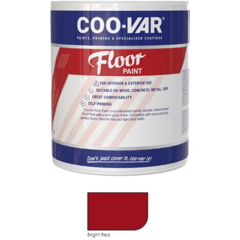 CooVar Floor Paint - Tile Red - 5 Litre