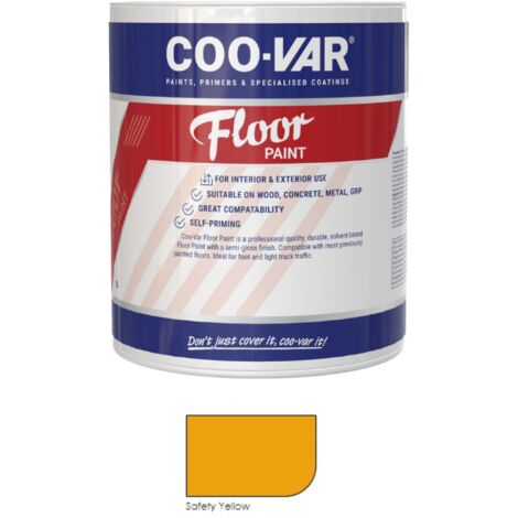 CooVar Floor Paint - Safety Yellow - 5 Litre