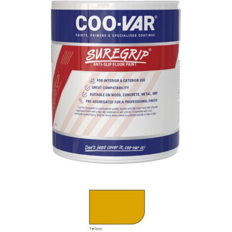 CooVar Suregrip Anti Slip Floor Paint - Yellow - 5 Litre