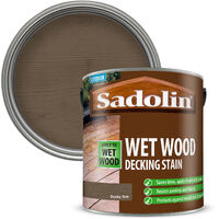 Sadolin Wet Wood Decking Stain - Dusky Oak - 2.5L