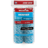 Wooster Jumbo Koter Microfiber 6.5" Mini Roller Sleeves 3/8" Nap Semi Smooth - Twin Pack