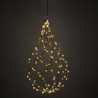 3D Hanging Water Drop Silhouette LED Light Warm White Rotating Effect Outdoor