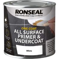 Ronseal One Coat All Surface Primer and Undercoat - White - 250ml