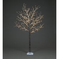 Snowtime Copper Wire Frosted Brown Twig Tree with 400 Warm White Lights - 1.5M