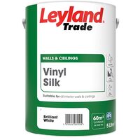 Leyland Trade Vinyl Silk Emulsion Paint - Brilliant White - 5L
