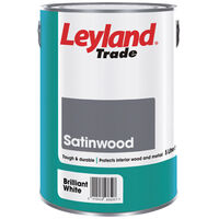 Leyland Trade Satinwood Paint - Brilliant White - 750ml