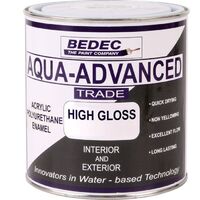 Bedec Aqua Advanced Paint Gloss - Black - 2.5 Litre