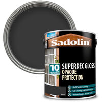 Sadolin 5028855 Superdec Opaque Wood Protection Black Gloss 5 litre SAD5028855