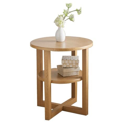 Small Oak Side L Plant Coffee Table, Hallway / Room Furniture Living Room - OAK