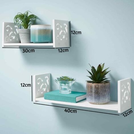 Wall Shelves 2pk U Shape Floating Shelf Display Storage & Decoration