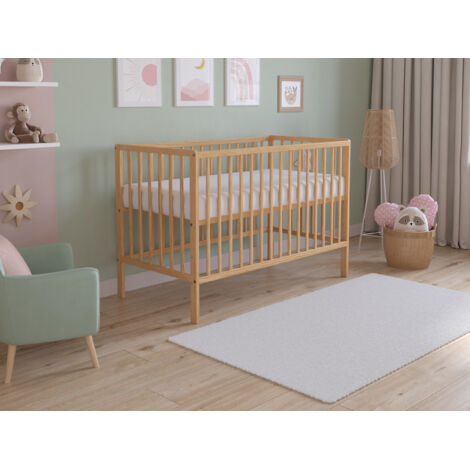 Asher Cot Bed 120x60cm with Microfiber Quilted mattress