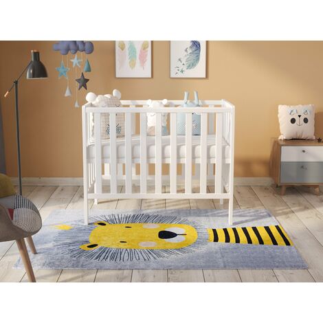 Paris Space Saver Cot 100x50cm with Aloe Vera Quilted mattress (White)