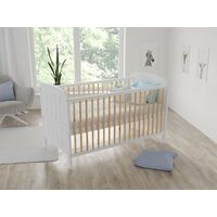 Maddox Cot Bed 140x70cm (White/Pine)