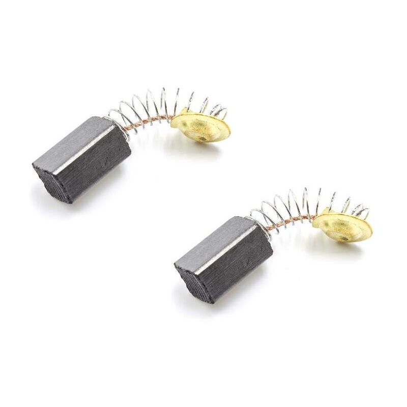 2 Spazzole Carbone Per Motore Hitachi 6,5x7,5x12,5mm – Ricambio Compatibile Per Smerigliatrici E Utensili Elettrici, Con Molla E Terminale A Cappello