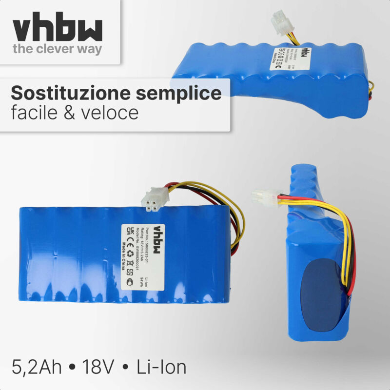 Ricambio Robot Tagliaerba 5200mah BLESYS Batteria 18V 5200mAh Per Husqvarna Automower 320 330X 420 - Ricambio Robot Rasaerba 93,6Wh Ricambi Husqvarna - 3