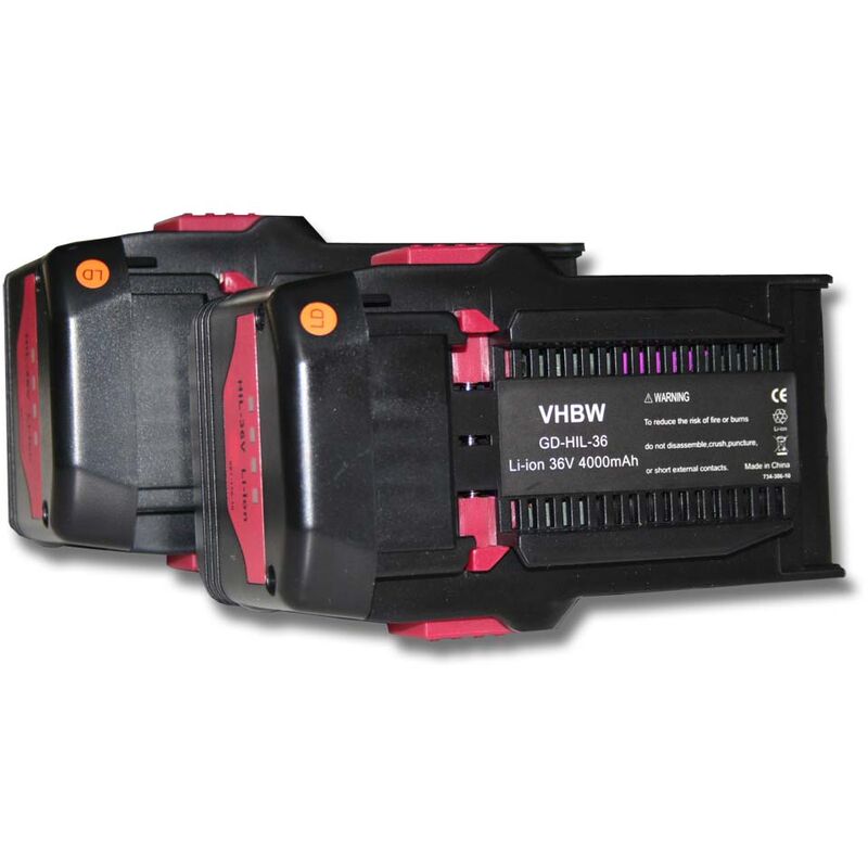 vhbw 2x batteria compatibile con Hilti TE6A, TE7A, TE 6A, TE 7A attrezzi da  lavoro (4000