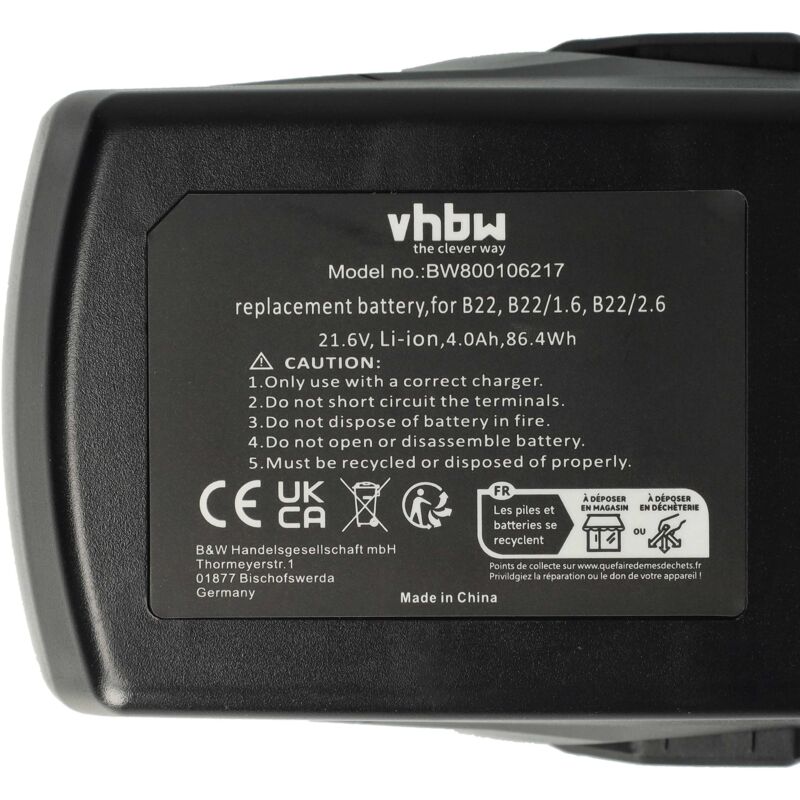 Vhbw Batteria Sostituisce Hilti B22, B22/1.6, 426176, B22/2.6 - Foto 5