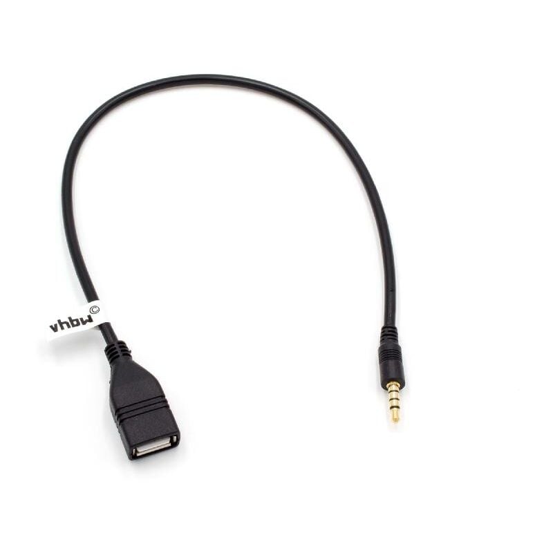 vhbw Aux Cavo adattatore Jack USB OTG per Autoradio per es. di