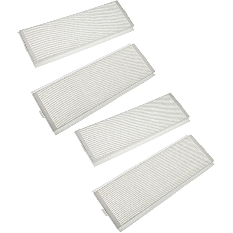 vhbw set di filtri compatibile con AERISnext 600, 350, 450 sistema di  ventilazione - Filtri G4 / F7 (4 pzz.), 50 x 16 x 4 cm, bianco