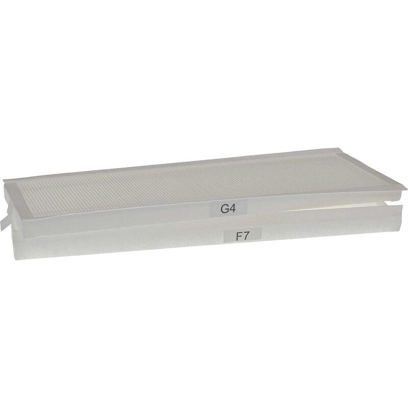 vhbw set di filtri compatibile con AERISnext 600, 350, 450 sistema di  ventilazione - Filtri G4 / F7 (4 pzz.), 50 x 16 x 4 cm, bianco