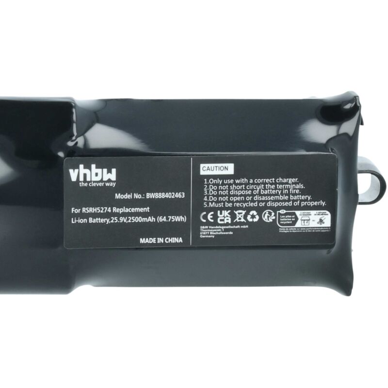 Vhbw Batteria Compatibile Con Rowenta Air Force Extreme Rh8813wh9a2 Rh8817 Aspirapolvere Home Cleaner 2600mah 18 5v Li Poly 85167093