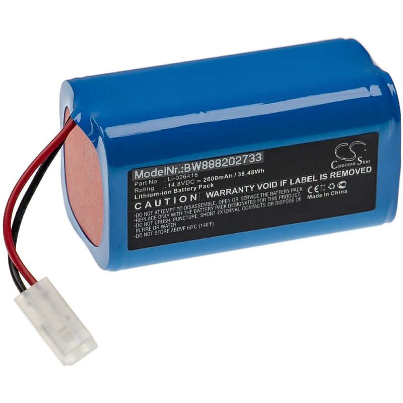 vhbw batteria sostituisce Silvercrest 305857, UR18650ZT-4S1P-AAF per home  cleaner (2600mAh, 14,8V, Li-Ion)